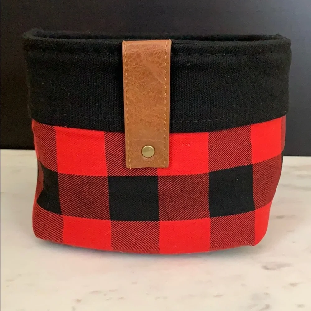 Threshold Black & Red Buffalo Plaid Cube Storage Bin